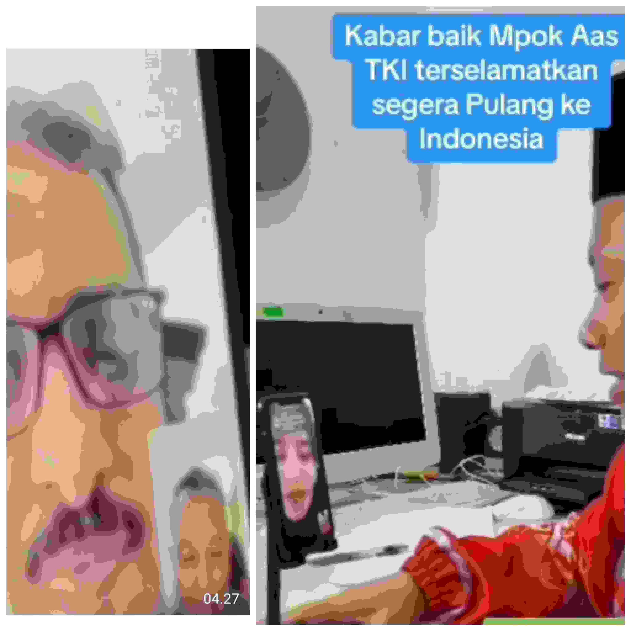 Respons Pemerintah yang tanggap dan cepat, Aas TKW asal Bekasi akan dipulangkan 1 Keterangan gambar :Tim Advokasi Munawar Fuad.M.Noeh sedang melakukan telepon video jarak jauh bersama TKW (Aas) & Perwakilan Agen Alwatoniyah Alwalid