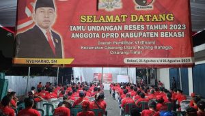 Keterangan gambar : Reses Dewan Nyumarno anggota DPRD Kabupaten Bekasi 