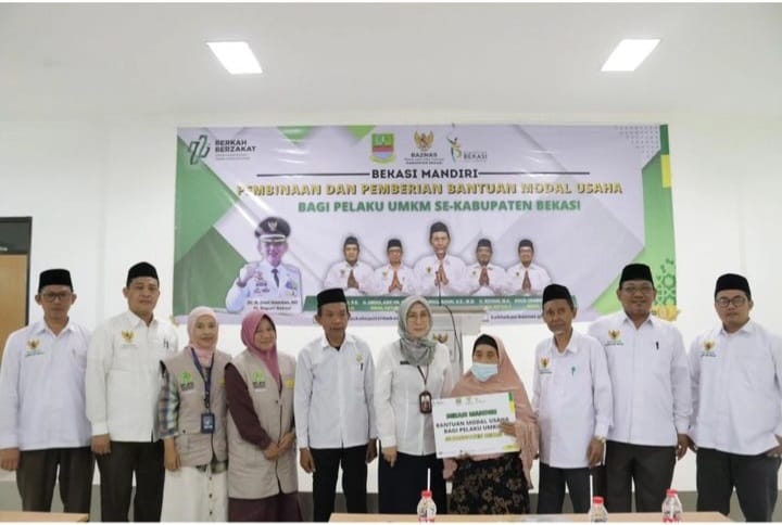 Baznas Kabupaten Bekasi Berikan Bantuan Modal Usaha Kepada 500 Pelaku UMKM 1 IMG 20230914 WA0024