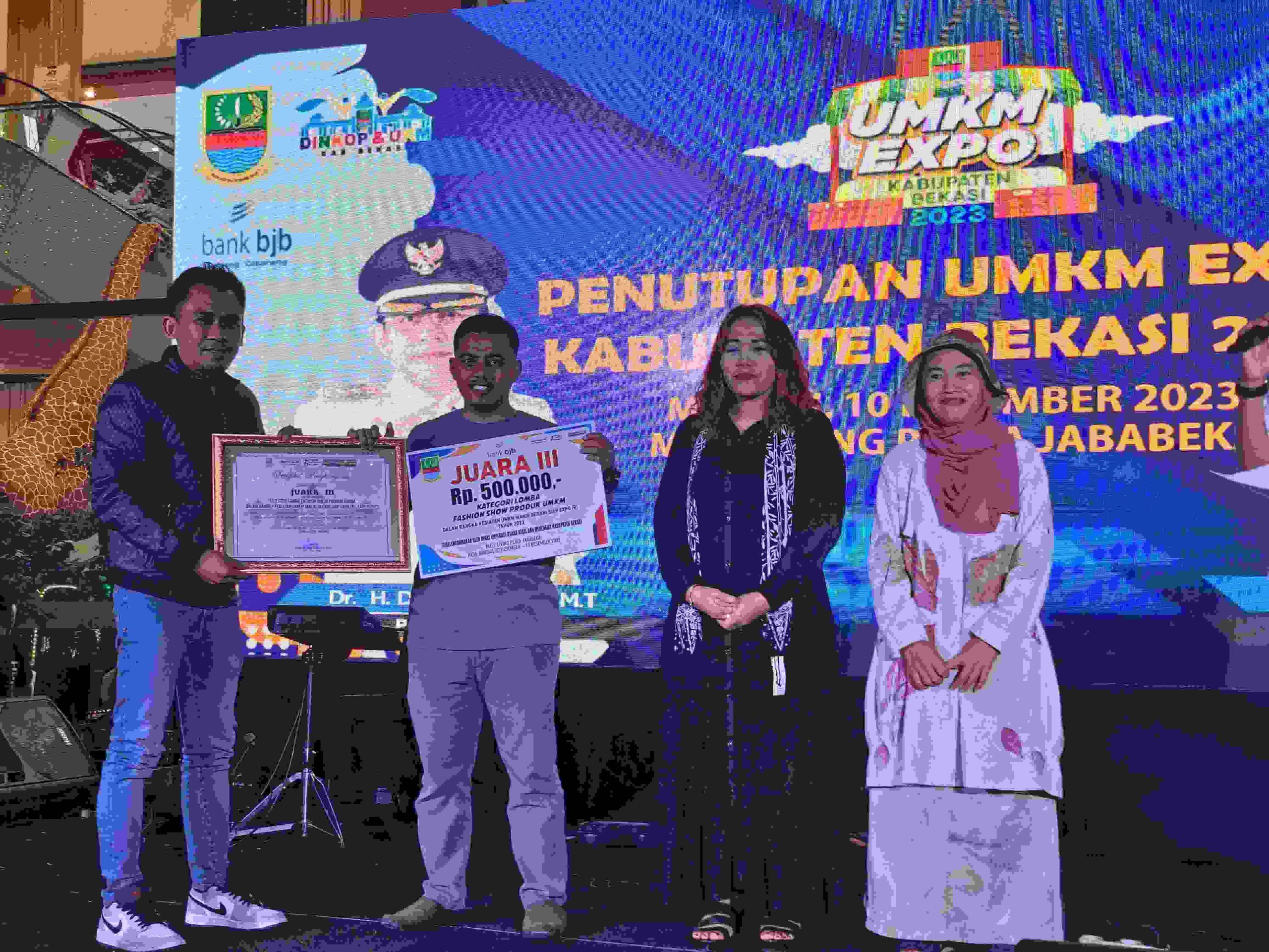 Peraih penghargaan  UMKM Expo Kabupaten Bekasi 2023